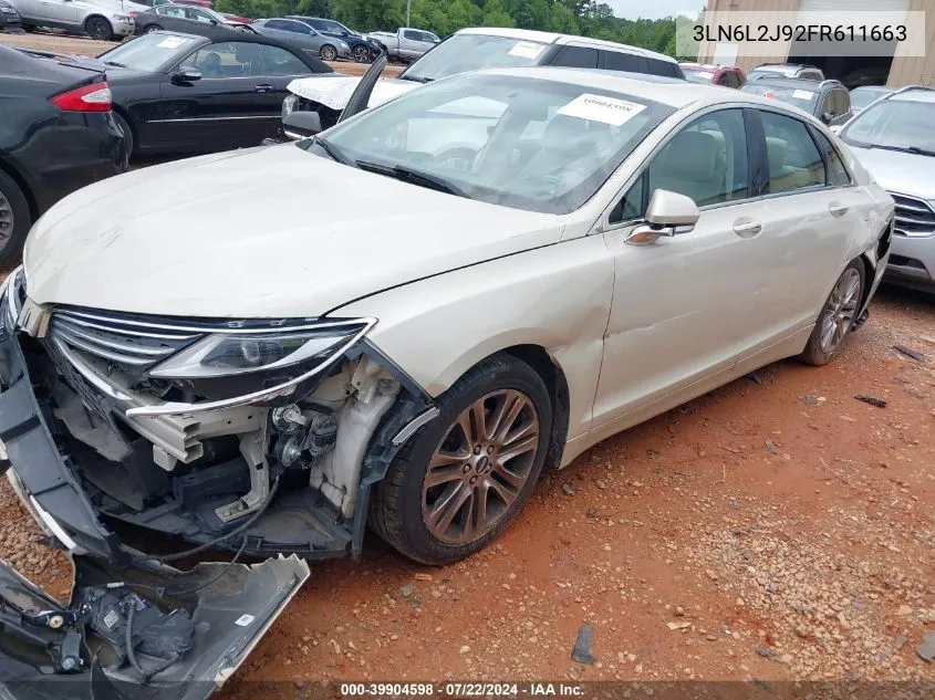 3LN6L2J92FR611663 2015 Lincoln Mkz