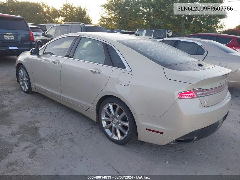 2015 Lincoln Mkz Hybrid VIN: 3LN6L2LU9FR607756 Lot: 40014839