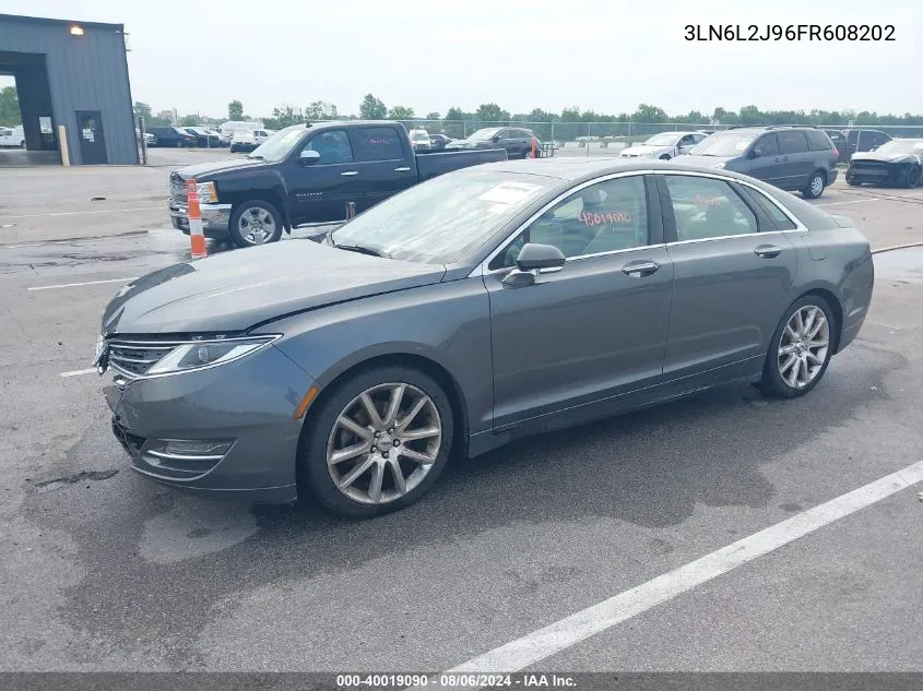 2015 Lincoln Mkz VIN: 3LN6L2J96FR608202 Lot: 40019090