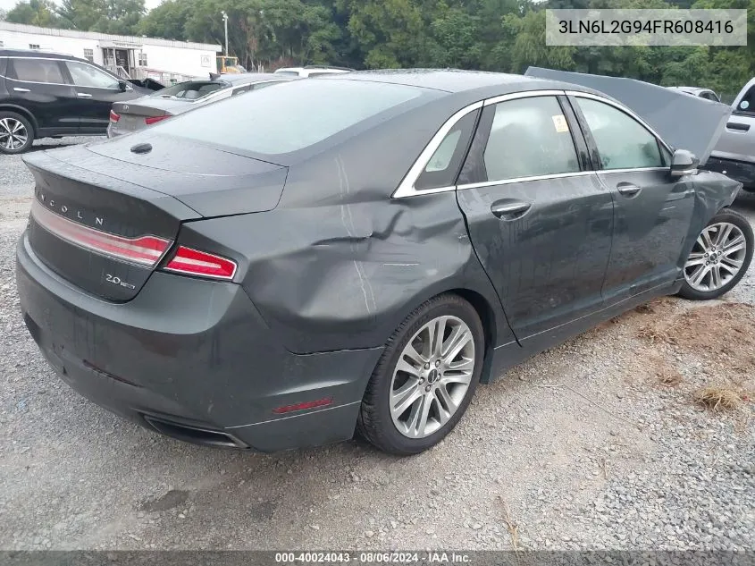 2015 Lincoln Mkz VIN: 3LN6L2G94FR608416 Lot: 40024043