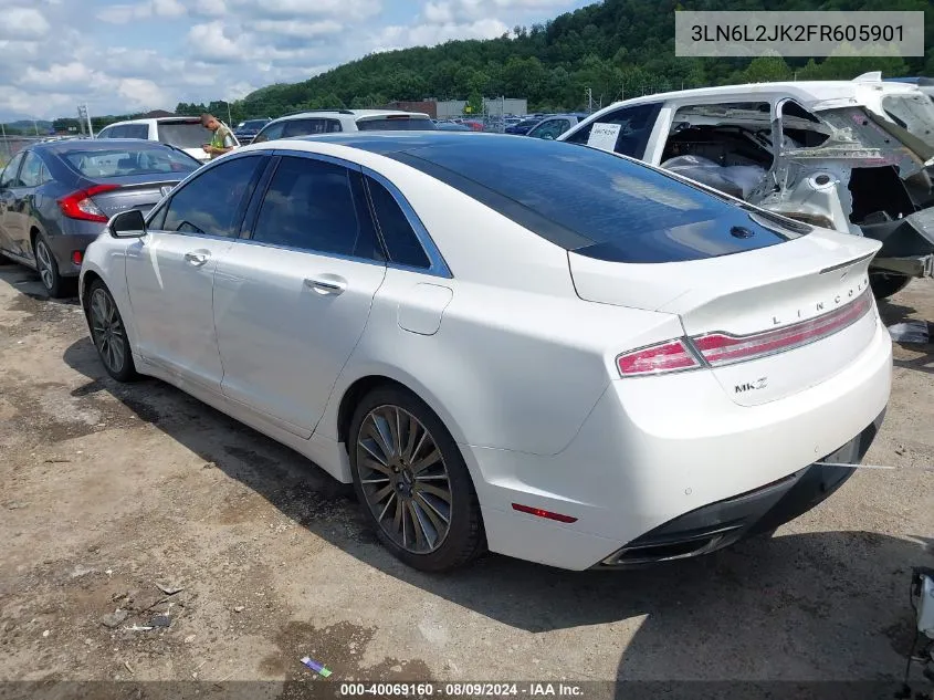 2015 Lincoln Mkz VIN: 3LN6L2JK2FR605901 Lot: 40069160