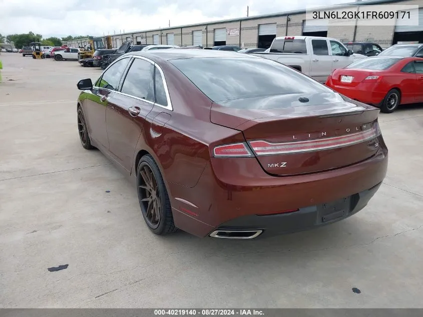 2015 Lincoln Mkz VIN: 3LN6L2GK1FR609171 Lot: 40219140