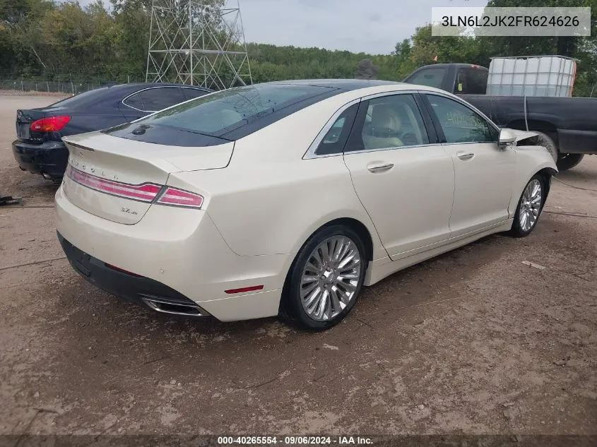 2015 Lincoln Mkz VIN: 3LN6L2JK2FR624626 Lot: 40265554