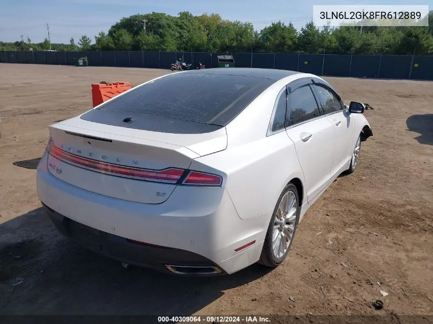 2015 Lincoln Mkz VIN: 3LN6L2GK8FR612889 Lot: 40309064