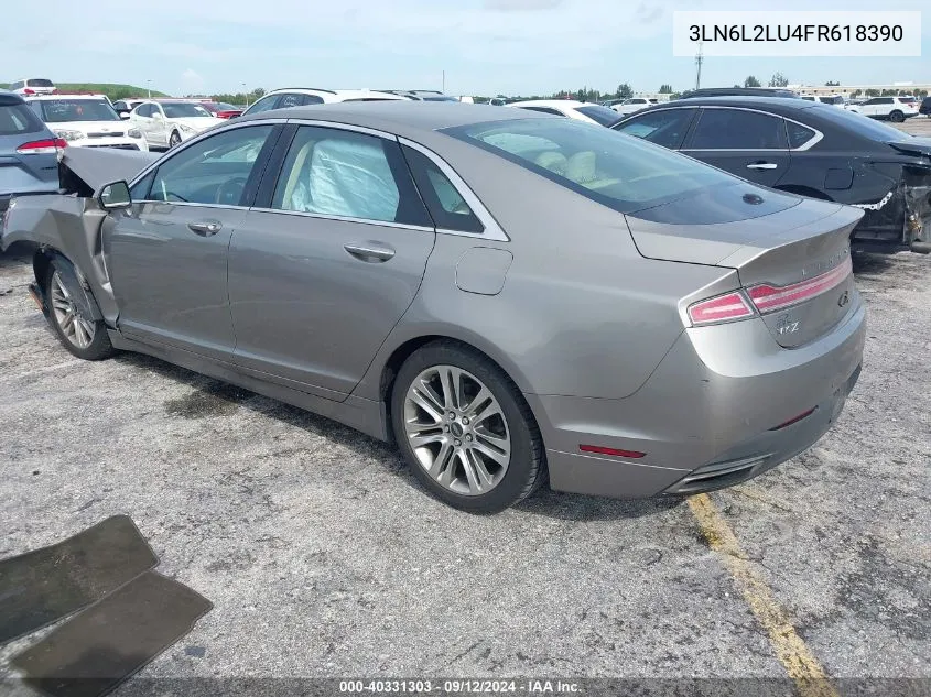 2015 Lincoln Mkz Hybrid VIN: 3LN6L2LU4FR618390 Lot: 40331303