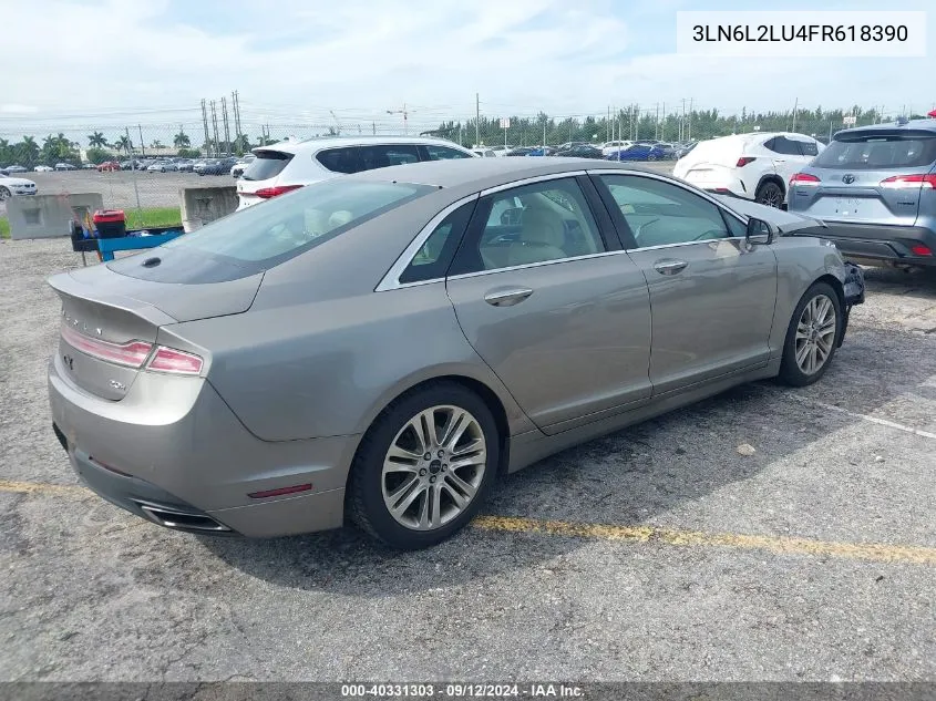 2015 Lincoln Mkz Hybrid VIN: 3LN6L2LU4FR618390 Lot: 40331303