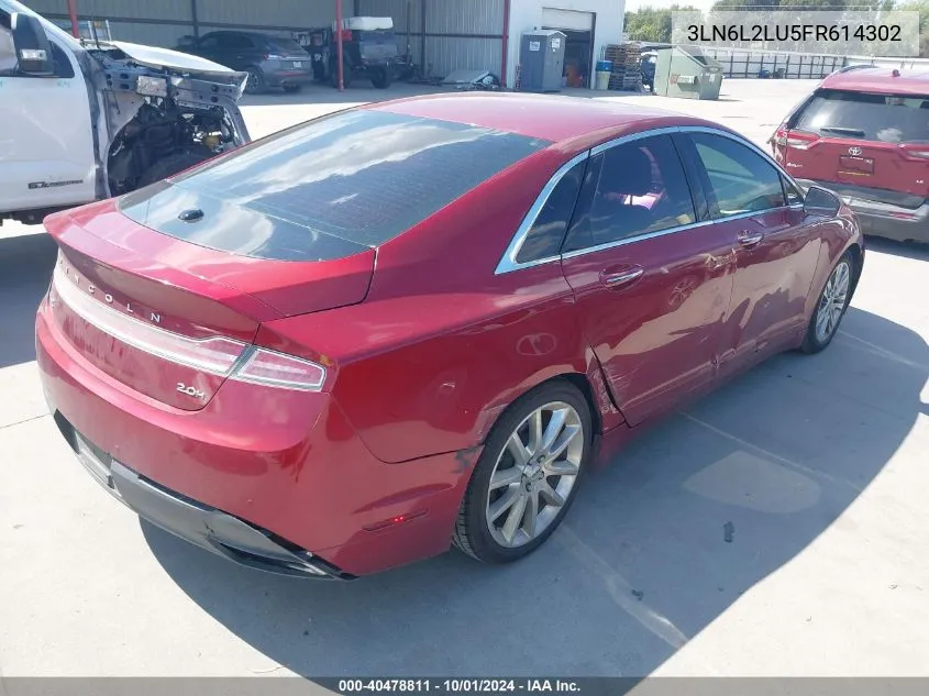 3LN6L2LU5FR614302 2015 Lincoln Mkz Hybrid