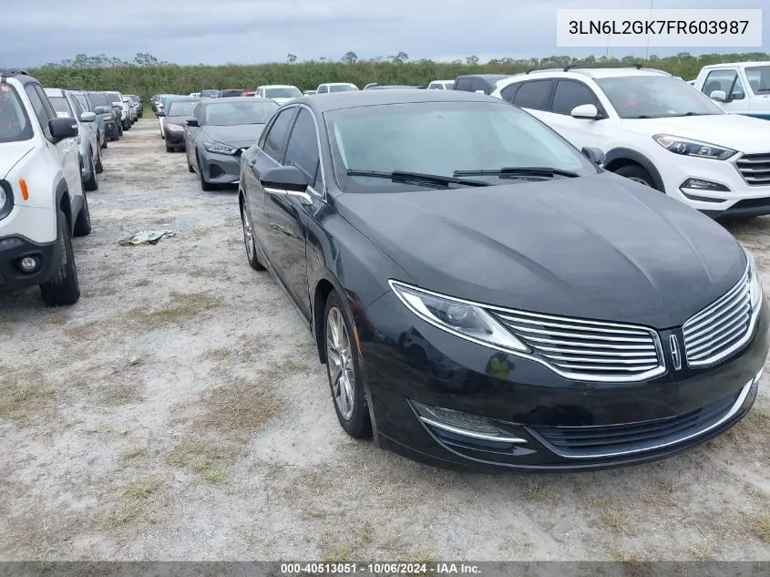 2015 Lincoln Mkz VIN: 3LN6L2GK7FR603987 Lot: 40513051