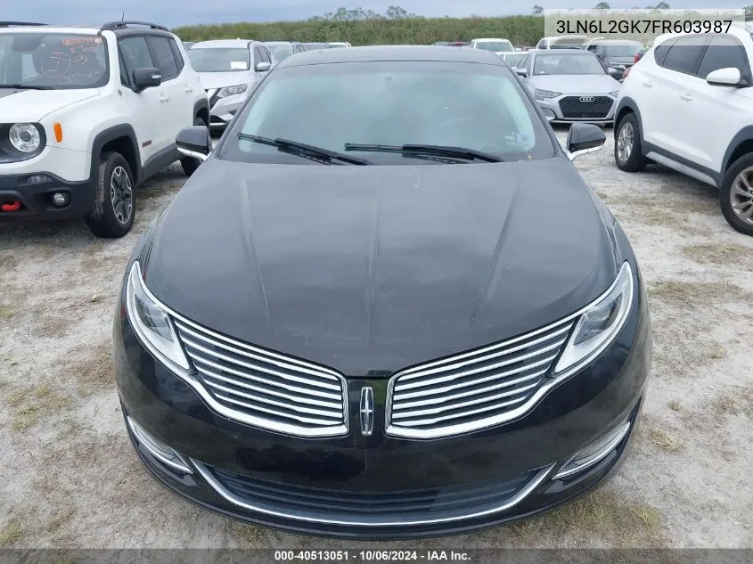 2015 Lincoln Mkz VIN: 3LN6L2GK7FR603987 Lot: 40513051