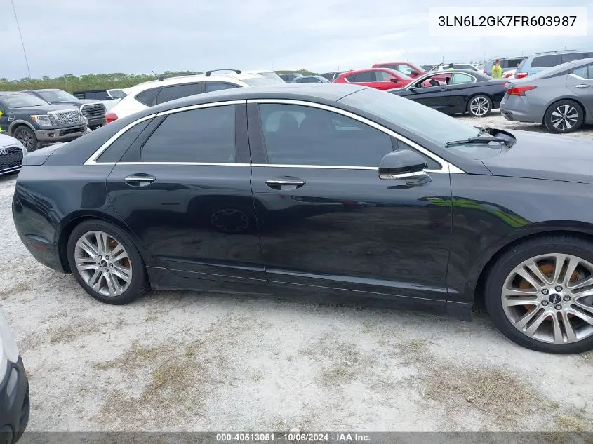 2015 Lincoln Mkz VIN: 3LN6L2GK7FR603987 Lot: 40513051