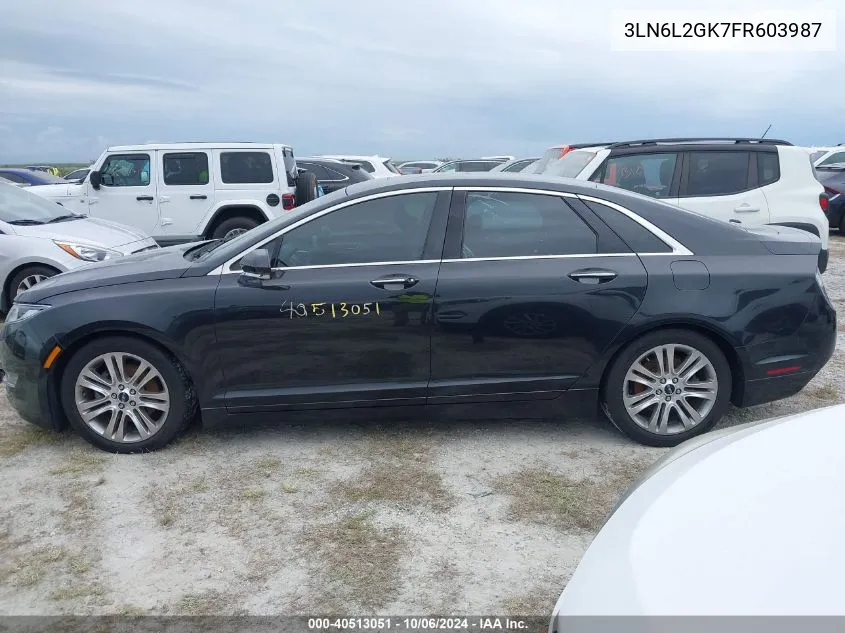 2015 Lincoln Mkz VIN: 3LN6L2GK7FR603987 Lot: 40513051