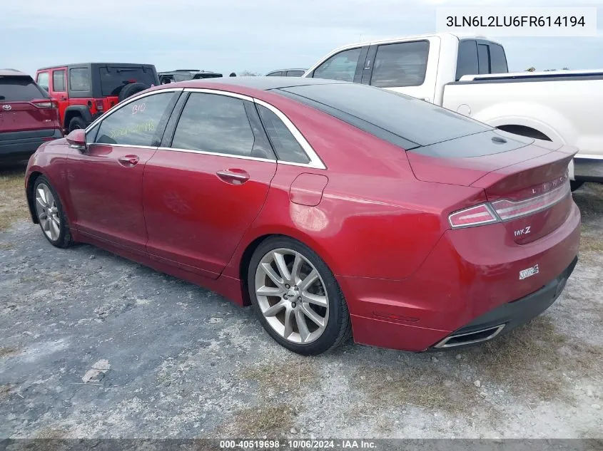 3LN6L2LU6FR614194 2015 Lincoln Mkz Hybrid