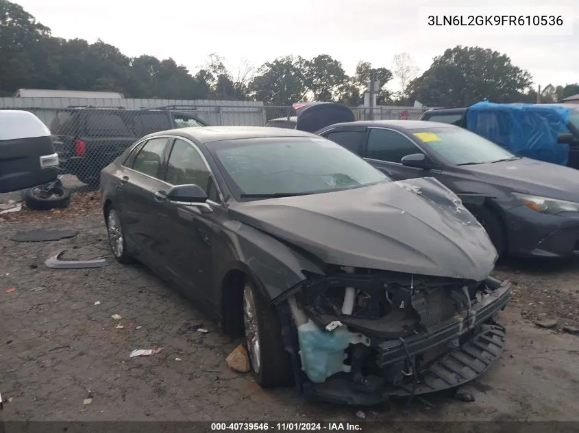 2015 Lincoln Mkz VIN: 3LN6L2GK9FR610536 Lot: 40739546