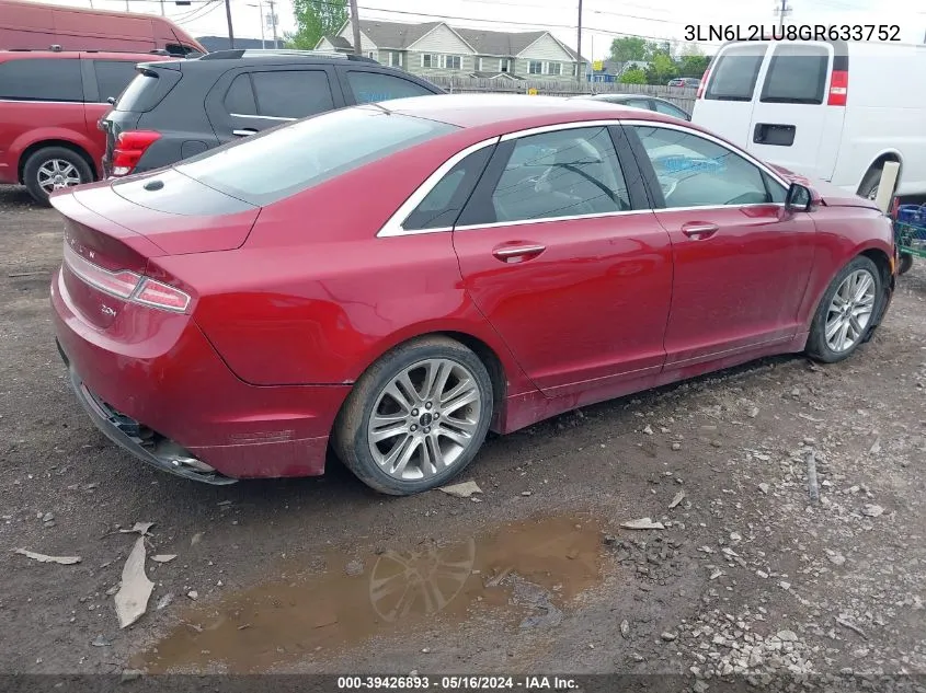 3LN6L2LU8GR633752 2016 Lincoln Mkz Hybrid