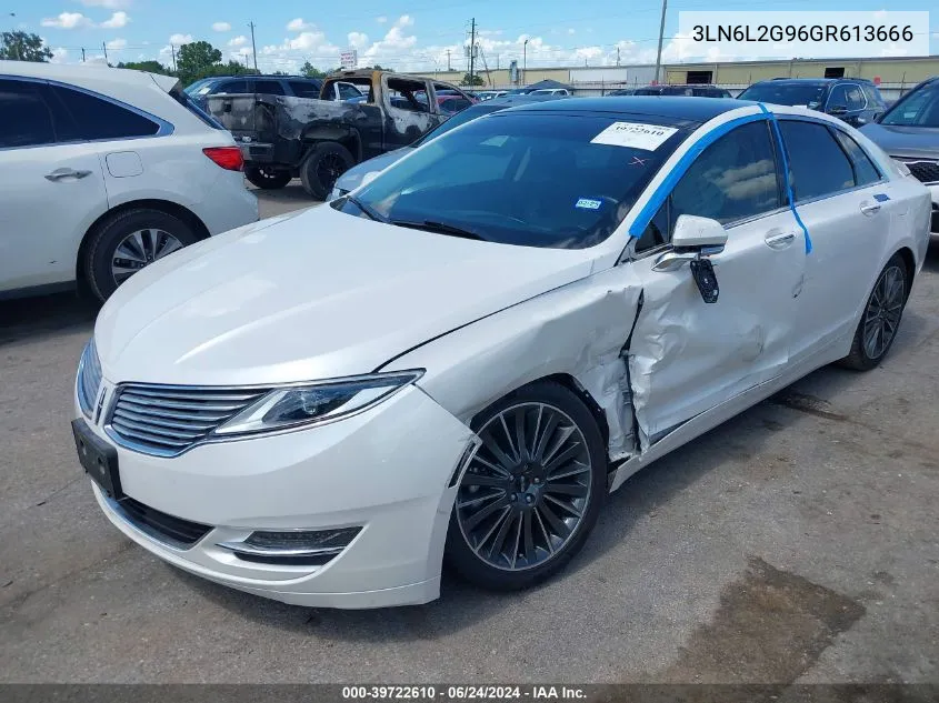 2016 Lincoln Mkz VIN: 3LN6L2G96GR613666 Lot: 39722610