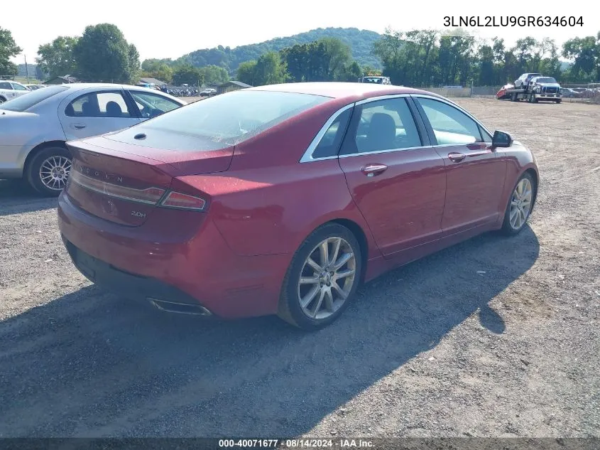 3LN6L2LU9GR634604 2016 Lincoln Mkz Hybrid