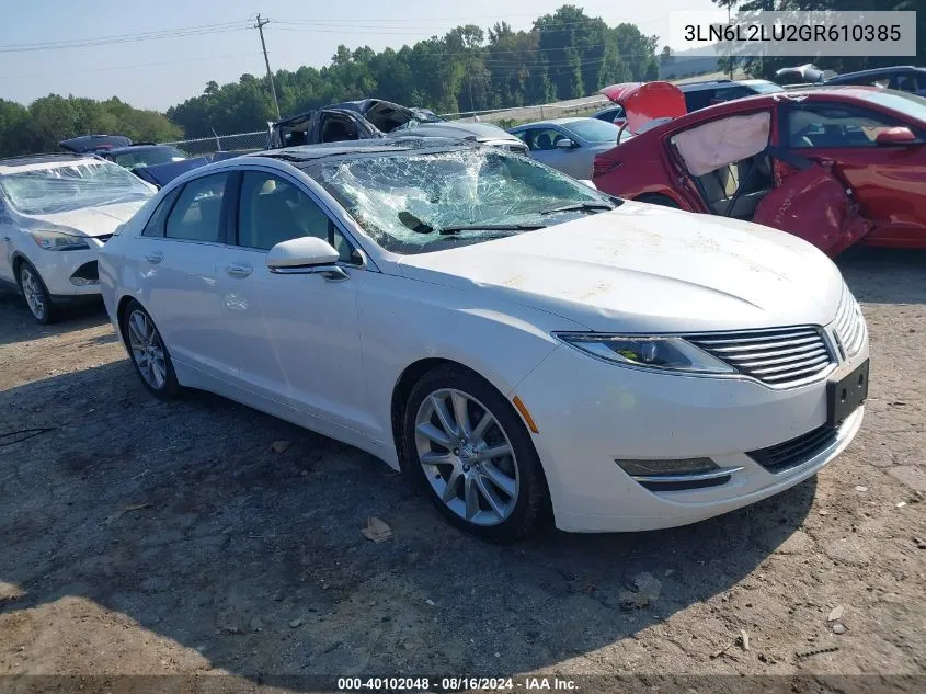 3LN6L2LU2GR610385 2016 Lincoln Mkz Hybrid