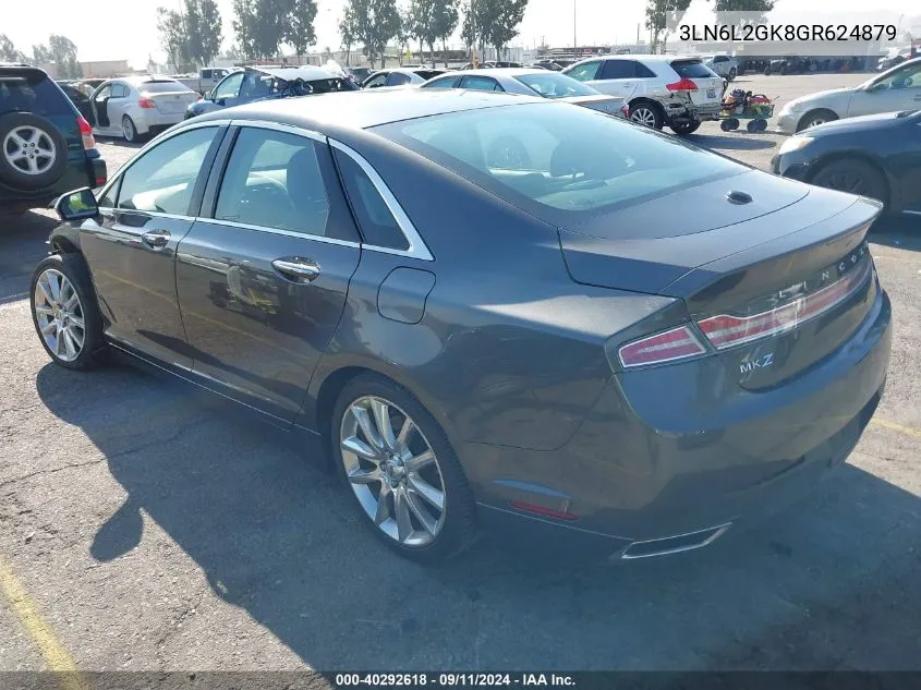 2016 Lincoln Mkz VIN: 3LN6L2GK8GR624879 Lot: 40292618