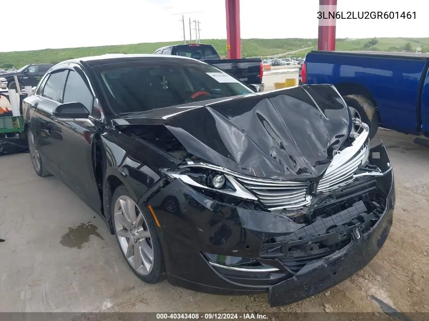 2016 Lincoln Mkz Hybrid VIN: 3LN6L2LU2GR601461 Lot: 40343408