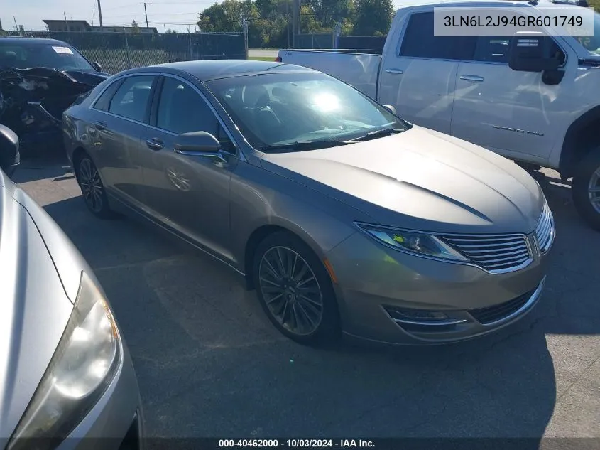 3LN6L2J94GR601749 2016 Lincoln Mkz