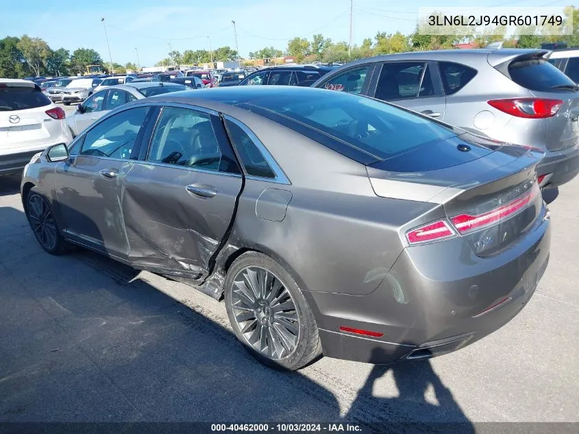 3LN6L2J94GR601749 2016 Lincoln Mkz