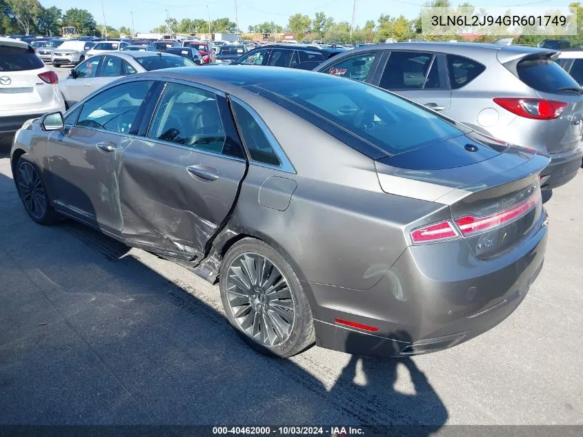 3LN6L2J94GR601749 2016 Lincoln Mkz