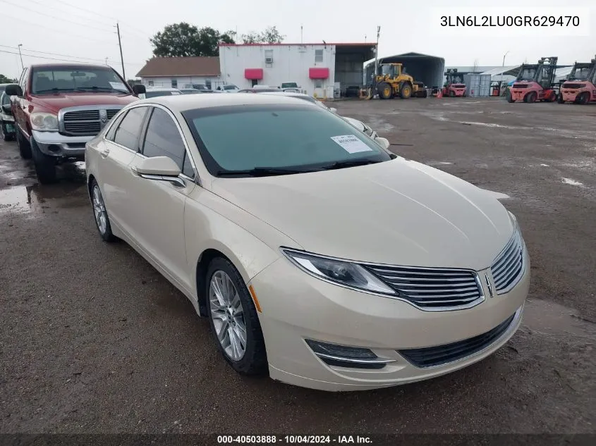 2016 Lincoln Mkz Hybrid VIN: 3LN6L2LU0GR629470 Lot: 40503888