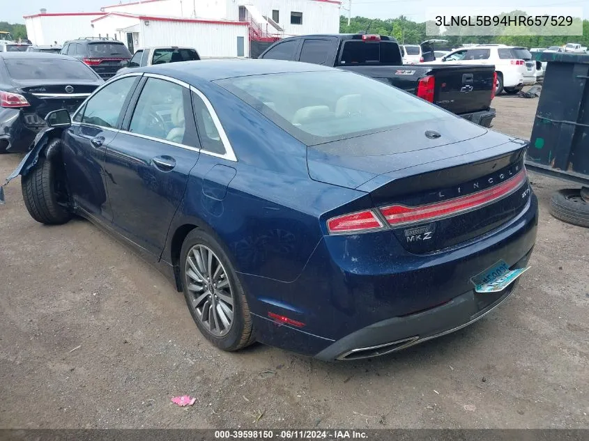 2017 Lincoln Mkz Premiere VIN: 3LN6L5B94HR657529 Lot: 39598150