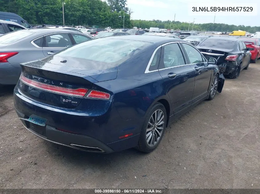 2017 Lincoln Mkz Premiere VIN: 3LN6L5B94HR657529 Lot: 39598150