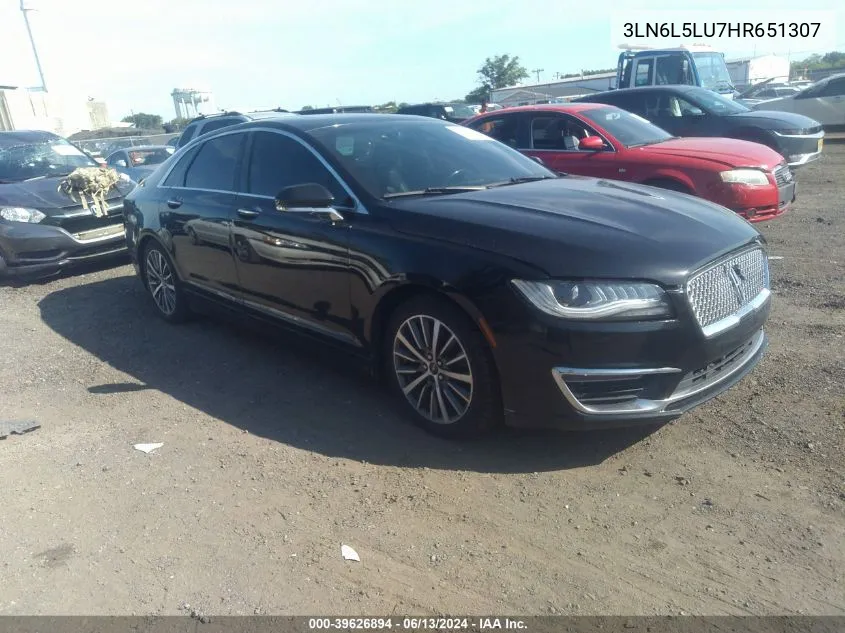 3LN6L5LU7HR651307 2017 Lincoln Mkz Hybrid Select