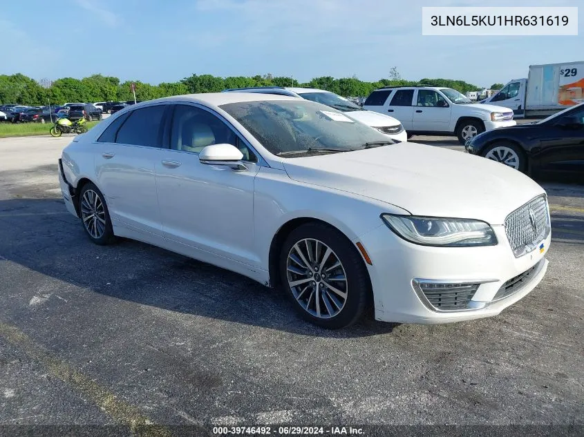 2017 Lincoln Mkz Hybrid Premiere VIN: 3LN6L5KU1HR631619 Lot: 39746492