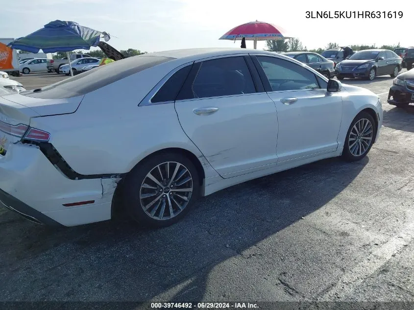 3LN6L5KU1HR631619 2017 Lincoln Mkz Hybrid Premiere