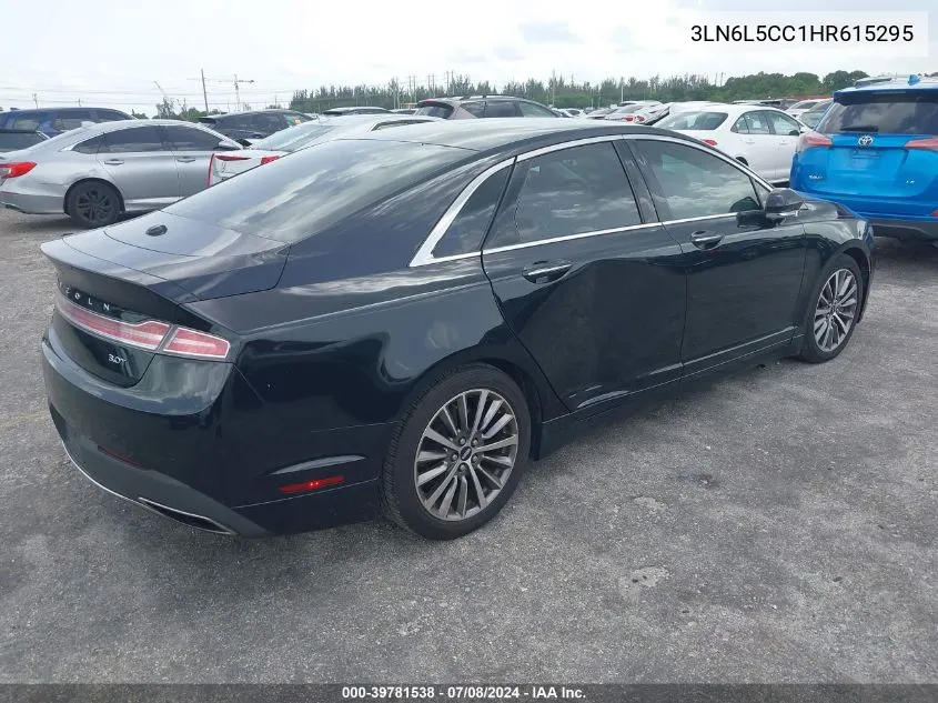 2017 Lincoln Mkz Select VIN: 3LN6L5CC1HR615295 Lot: 39781538