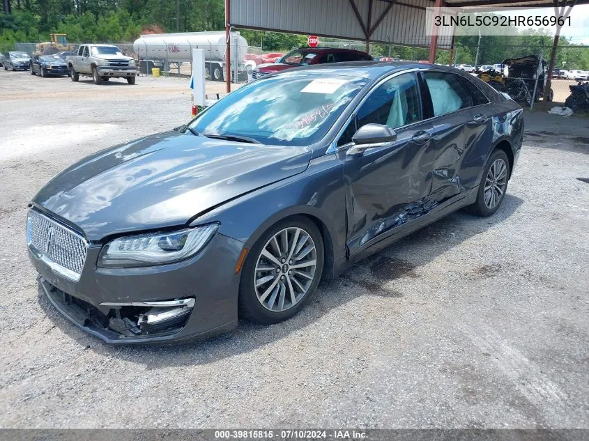 2017 Lincoln Mkz Select VIN: 3LN6L5C92HR656961 Lot: 39815815