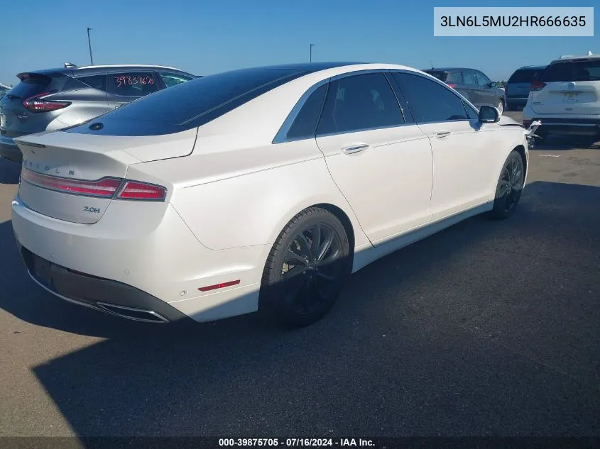 3LN6L5MU2HR666635 2017 Lincoln Mkz Hybrid Reserve