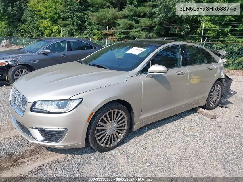 2017 Lincoln Mkz Reserve VIN: 3LN6L5F98HR633745 Lot: 39996983