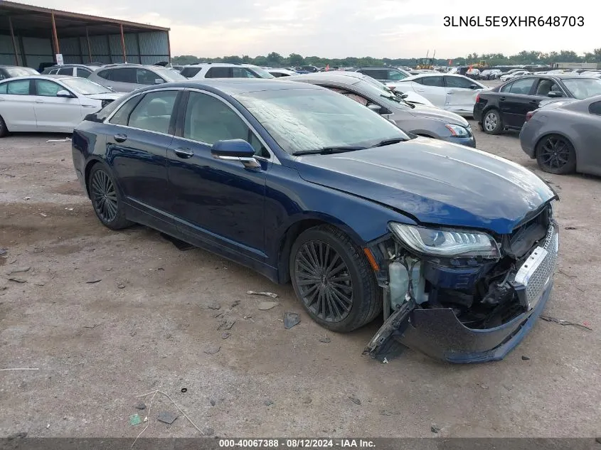 3LN6L5E9XHR648703 2017 Lincoln Mkz Reserve