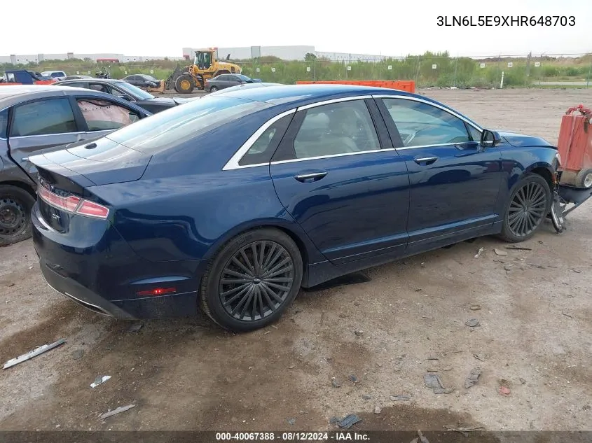 3LN6L5E9XHR648703 2017 Lincoln Mkz Reserve