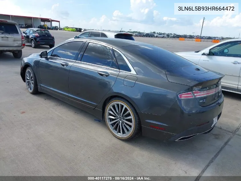 2017 Lincoln Mkz Premiere VIN: 3LN6L5B93HR664472 Lot: 40117275