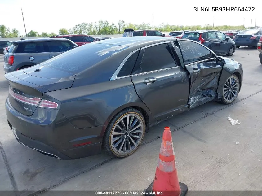 2017 Lincoln Mkz Premiere VIN: 3LN6L5B93HR664472 Lot: 40117275