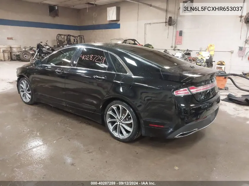 2017 Lincoln Mkz Reserve VIN: 3LN6L5FCXHR653037 Lot: 40287259