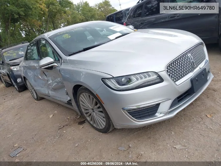 2017 Lincoln Mkz Reserve VIN: 3LN6L5E90HR649780 Lot: 40295308