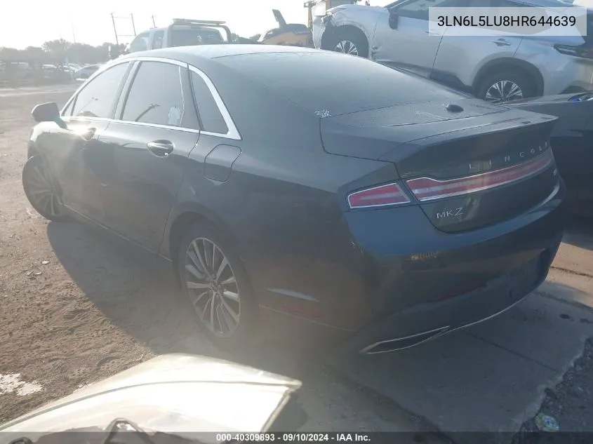 2017 Lincoln Mkz Hybrid VIN: 3LN6L5LU8HR644639 Lot: 40309893