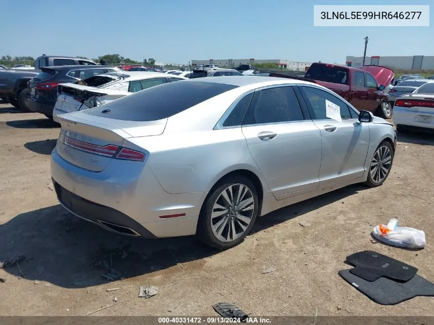 2017 Lincoln Mkz Reserve VIN: 3LN6L5E99HR646277 Lot: 40331472