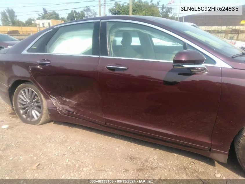 3LN6L5C92HR624835 2017 Lincoln Mkz Select