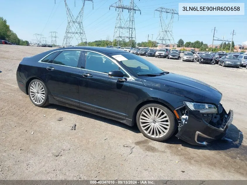 2017 Lincoln Mkz Reserve VIN: 3LN6L5E90HR600658 Lot: 40347010