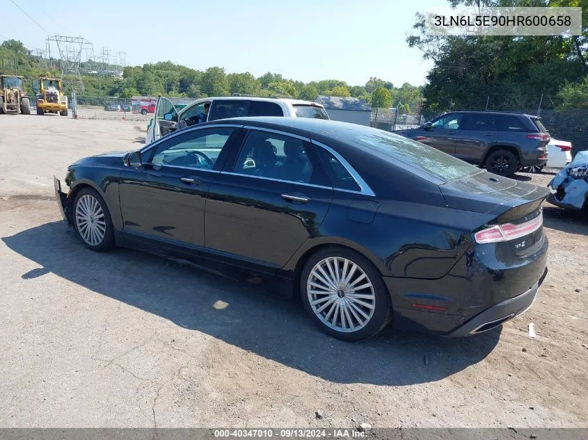 2017 Lincoln Mkz Reserve VIN: 3LN6L5E90HR600658 Lot: 40347010