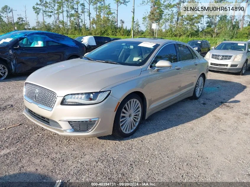 3LN6L5MU0HR614890 2017 Lincoln Mkz Hybrid Reserve