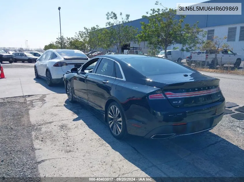 2017 Lincoln Mkz Hybrid Reserve VIN: 3LN6L5MU6HR609869 Lot: 40403017