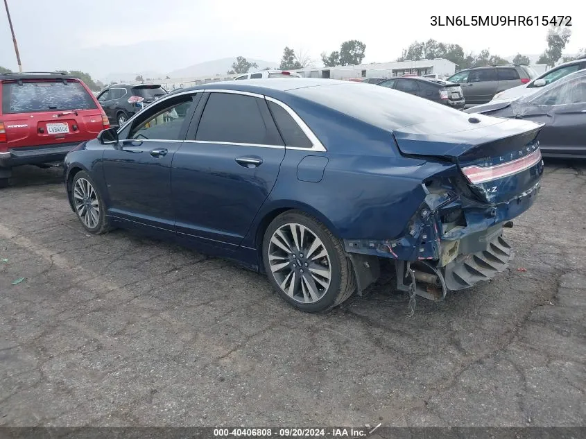 3LN6L5MU9HR615472 2017 Lincoln Mkz Hybrid Reserve